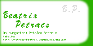 beatrix petracs business card