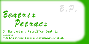beatrix petracs business card